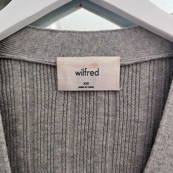 Wilfred Thais Plunge Front Cardigan Grey - Picture 3 of 5